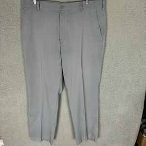 Nike Pants Men's 38x32 Grey‎ Striped Golf Flat Front Performance Dri Fit